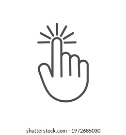 simple icon click with hand shape