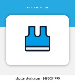 Simple icon of Cloth Related Vector Line. EPS 10