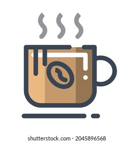 Simple Icon of coffee related vector line icons. Editable Stroke.
