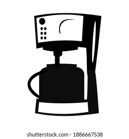 Einfache Ikone von Kaffeemaschine. Cofee-Maschine, Vektorgrafik