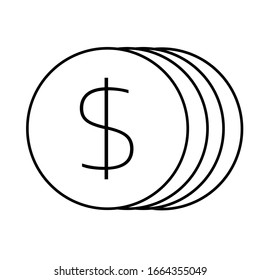 Símbolo de moneda simple vector