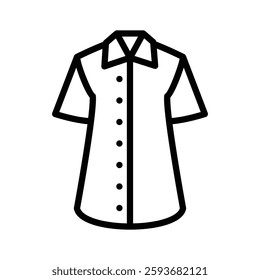 Simple icon of a collared shirt for formal wear