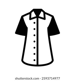 Simple icon of a collared shirt for formal wear