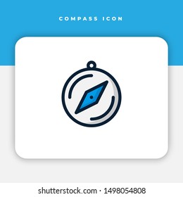 Simple icon of Compass Related Vector Line. EPS 10