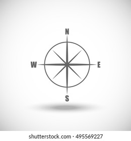 Simple icon compass, vector