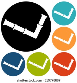 Simple icon connecting pipes valve