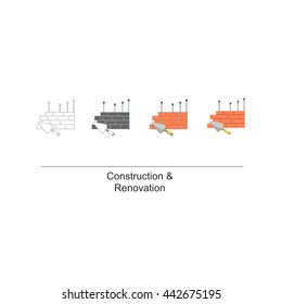 simple icon for construction and renovation