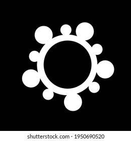 Simple icon of the coronavirus