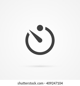 Simple icon of counter. Shadow and white background.