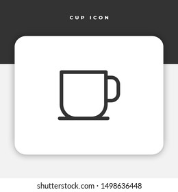 Simple icon of cup Related Vector Line. EPS 10