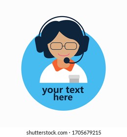 simple icon with customer service icon design