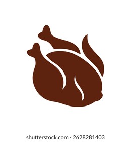 simple icon of cut chicken meat