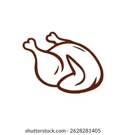 simple icon of cut chicken meat