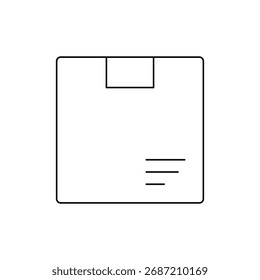 A simple icon of a delivery box.