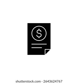 Icono simple que representa un documento financiero.