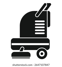 Simple icon depicting a floor polishing machine, ideal for representing professional cleaning services