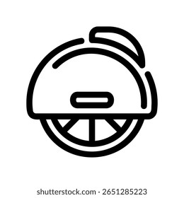 Simple icon depicting a personal electric transporter with a single wheel