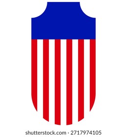 Das einfache Symbol zeigt eine flache US-Flagge im Kunststil mit Artboard19-Elementen.
