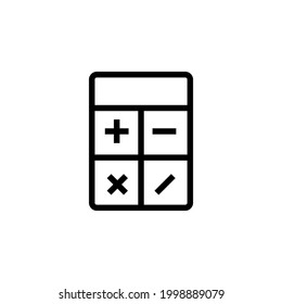 Einfaches Icon-Design einer Vektorgrafik des Taschenrechners.