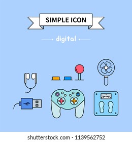 Simple Icon Design Digital Concept