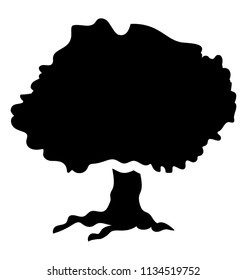 
A simple icon design of a hackberry tree
