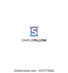 Simple icon design of letter S and pillow with clear background - EPS10 - Vector.