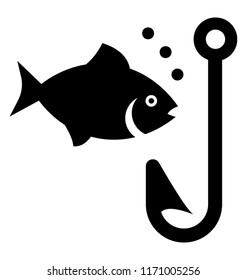 
Simple icon design presenting idea of fishing

