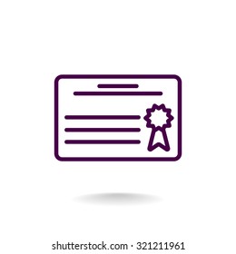Simple icon diploma
