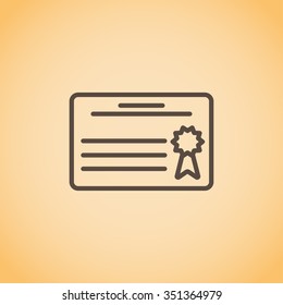 Simple icon diploma