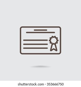 Simple icon diploma
