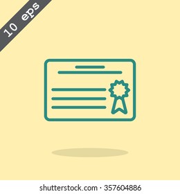 Simple icon diploma