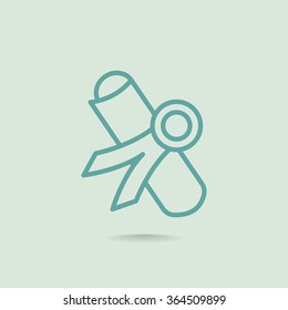 Simple icon diploma