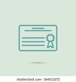 Simple icon diploma