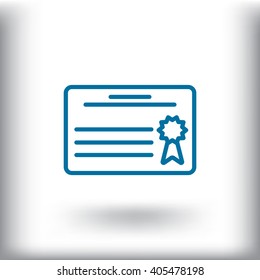 Simple icon diploma