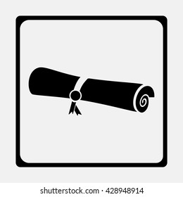 Simple icon diploma.