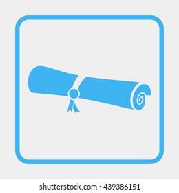 Simple icon diploma.