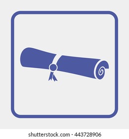 Simple icon diploma.