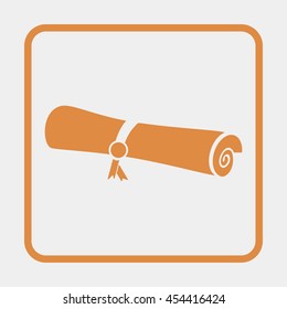 Simple icon diploma.