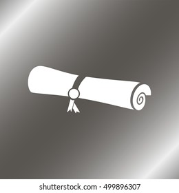 Simple icon diploma.