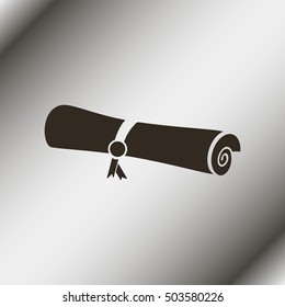 Simple icon diploma.