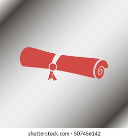 Simple icon diploma.