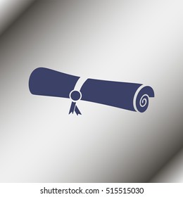 Simple icon diploma.