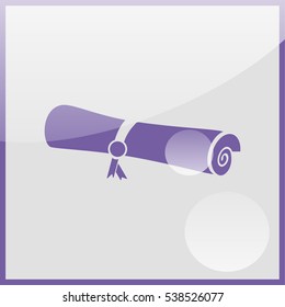 Simple icon diploma.