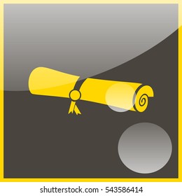 Simple icon diploma.