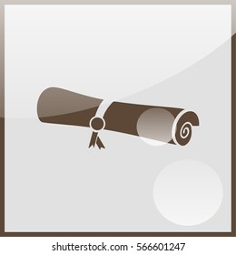Simple icon diploma.