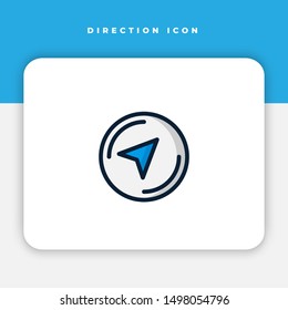Simple icon of Direction Related Vector Line. EPS 10