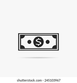 Simple icon dollar bill.