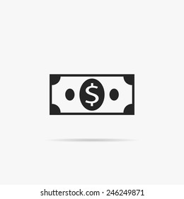 A simple icon of a dollar bill.