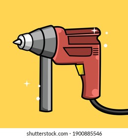 Simple Icon Drill Vector Illustration Isolated