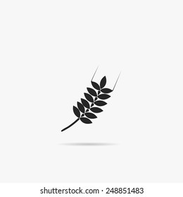 Simple icon ear of wheat.